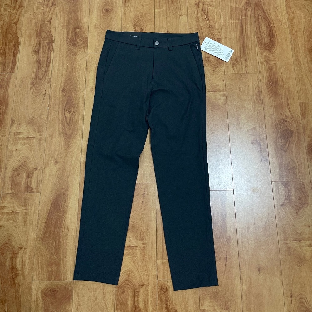 Lululemon Men Commission Pant Slim Fit 32" L Black Size 30 NEW WITH TAGS